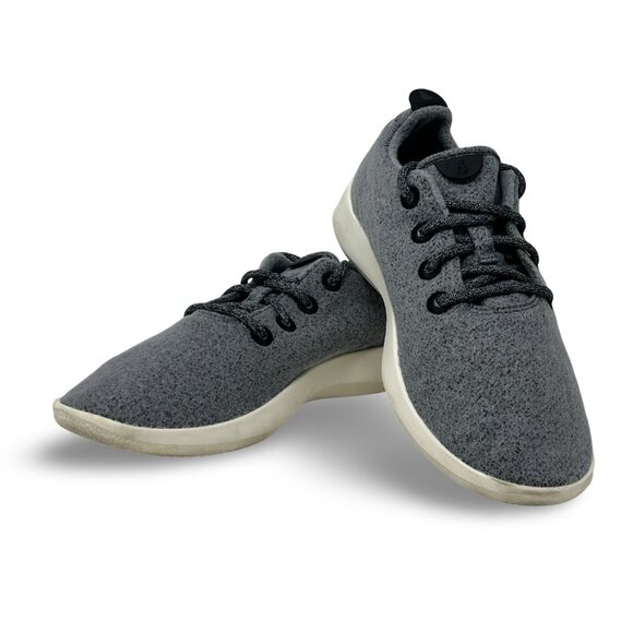 Pre-Owned ~ Allbirds Wool Runners | Mens 10US | Merino Wool | Gray & White - Picture 2 of 8
